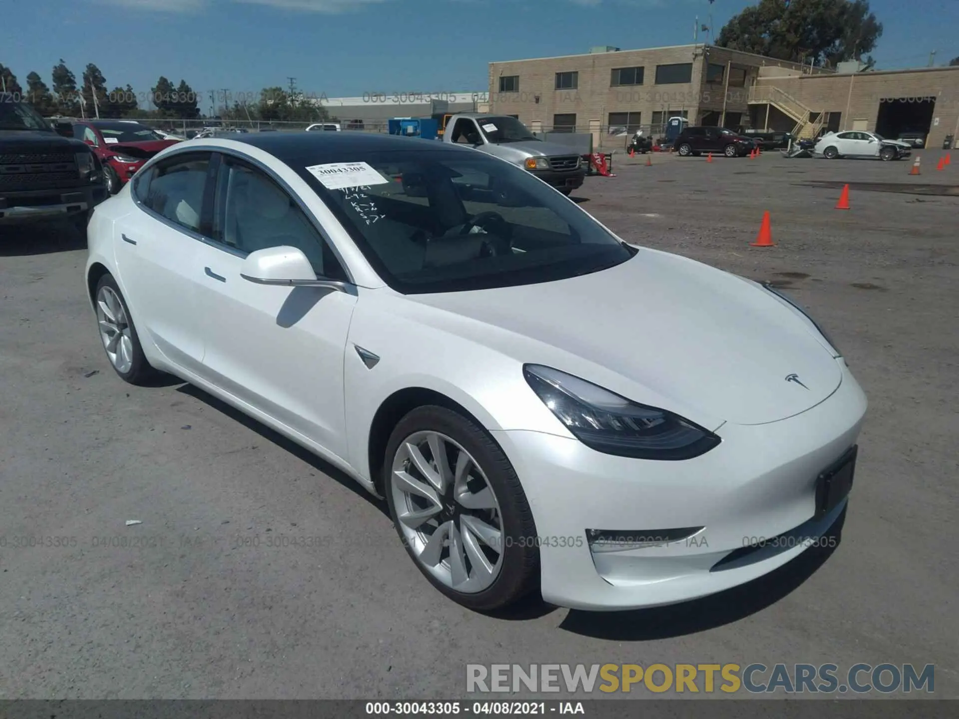 1 Photograph of a damaged car 5YJ3E1EB5KF513473 TESLA MODEL 3 2019