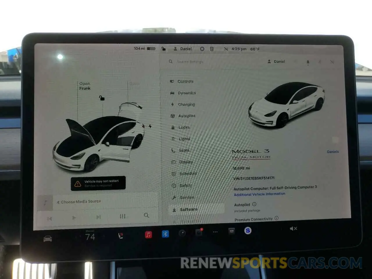 9 Фотография поврежденного автомобиля 5YJ3E1EB5KF514171 TESLA MODEL 3 2019