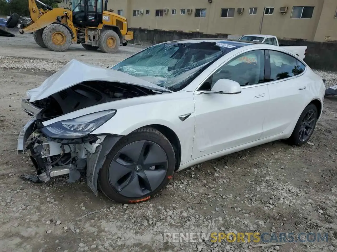 1 Photograph of a damaged car 5YJ3E1EB6KF361574 TESLA MODEL 3 2019