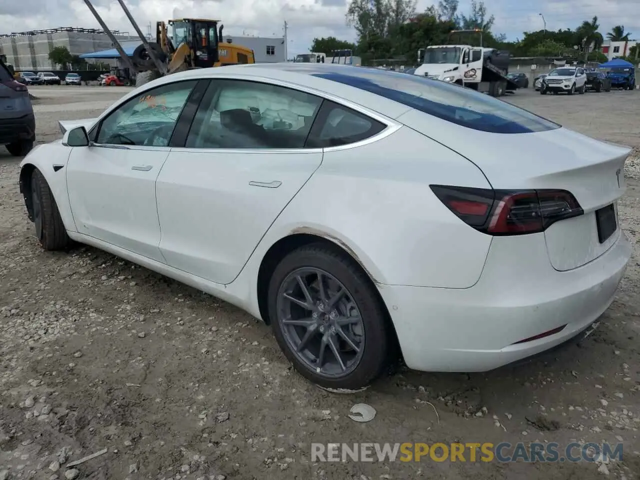 2 Photograph of a damaged car 5YJ3E1EB6KF361574 TESLA MODEL 3 2019