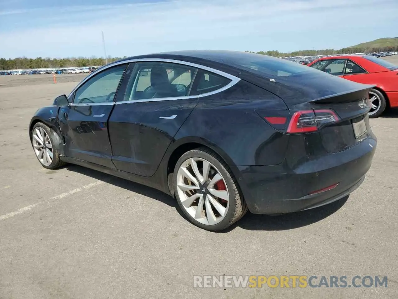 2 Photograph of a damaged car 5YJ3E1EB6KF392727 TESLA MODEL 3 2019