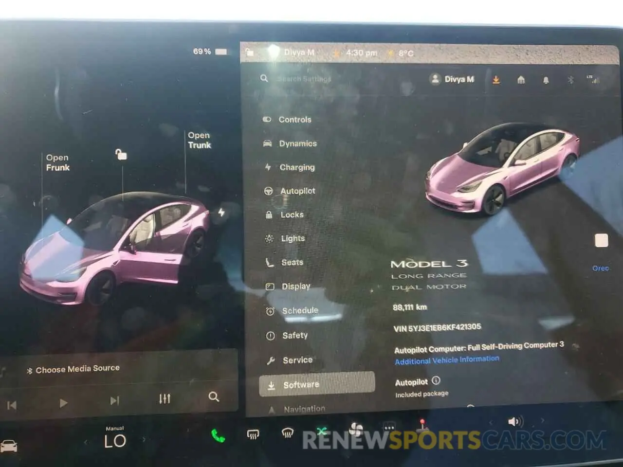 9 Фотография поврежденного автомобиля 5YJ3E1EB6KF421305 TESLA MODEL 3 2019