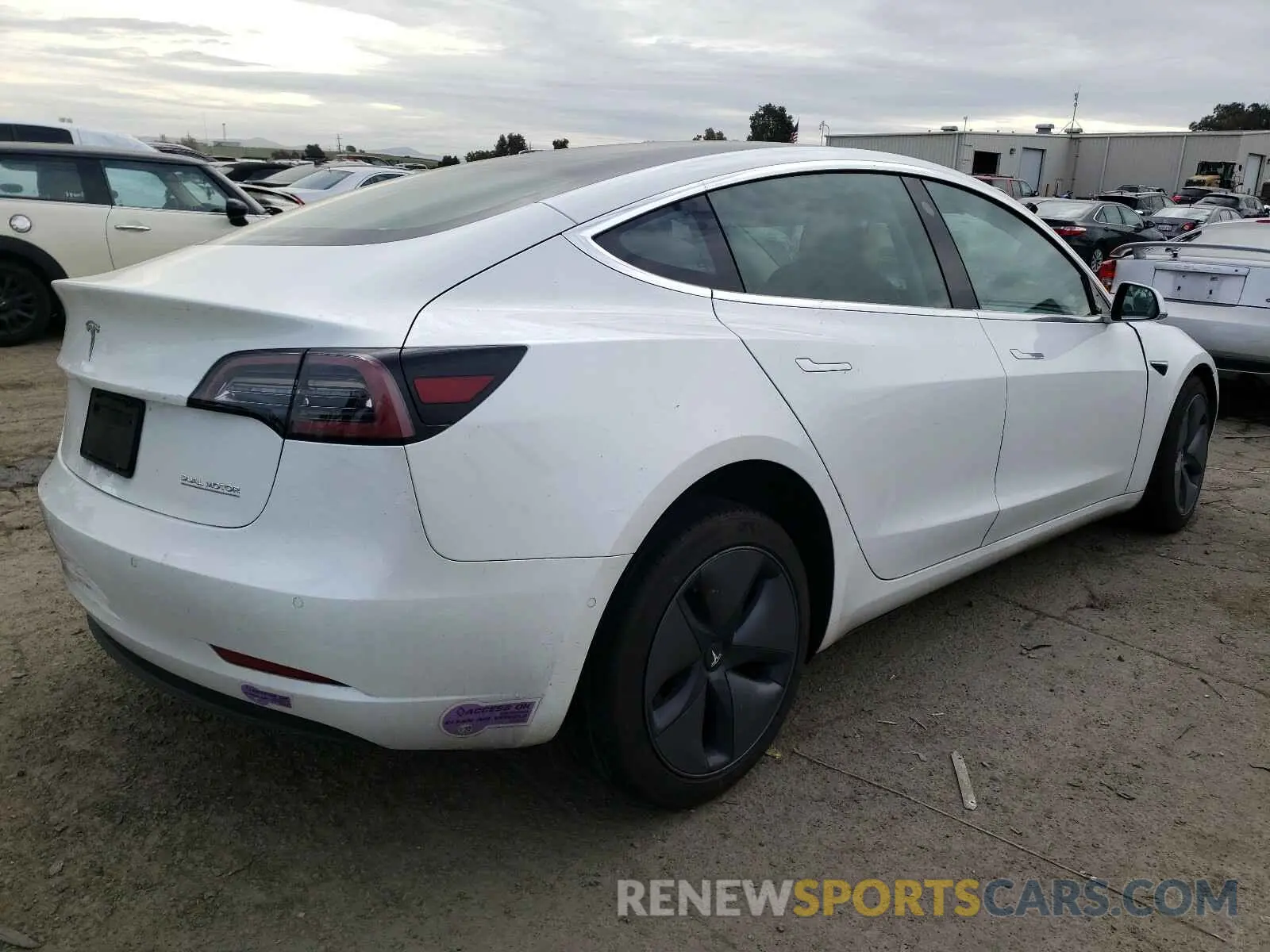 4 Photograph of a damaged car 5YJ3E1EB6KF437438 TESLA MODEL 3 2019