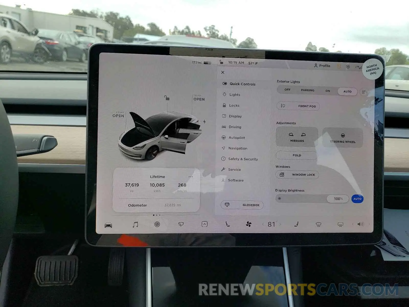 8 Photograph of a damaged car 5YJ3E1EB6KF437438 TESLA MODEL 3 2019