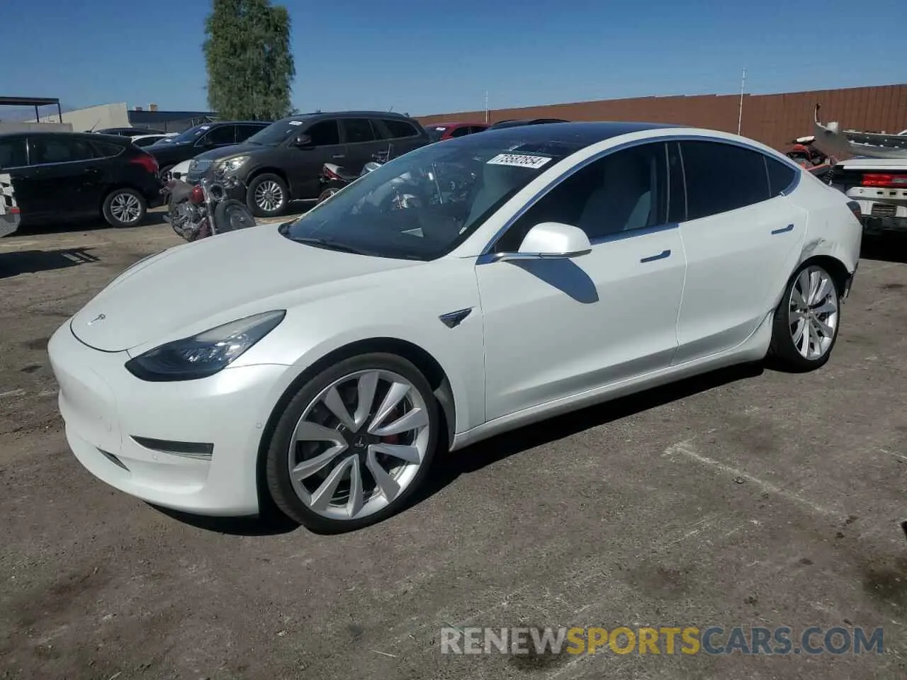 1 Photograph of a damaged car 5YJ3E1EB6KF454997 TESLA MODEL 3 2019