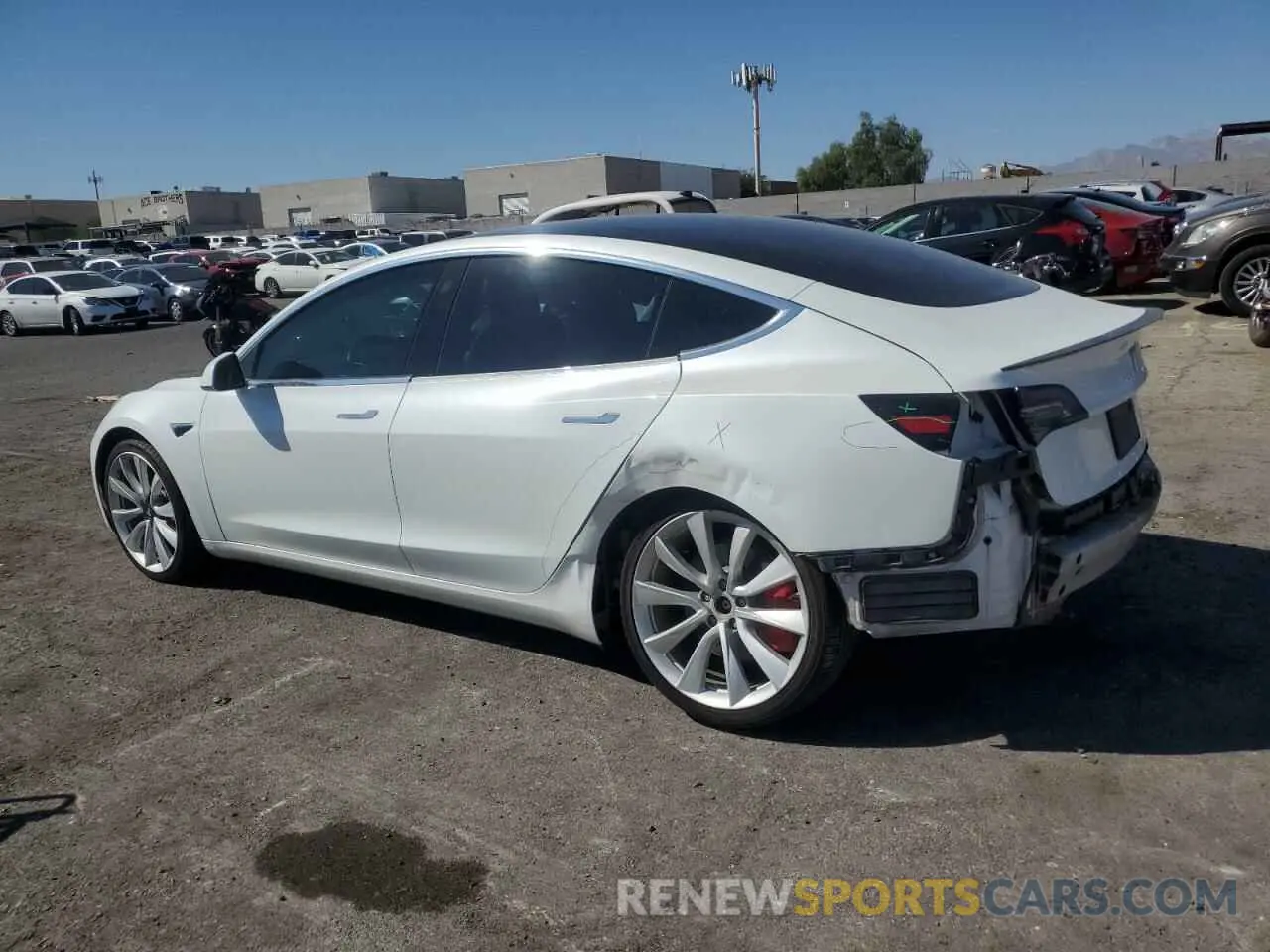 2 Photograph of a damaged car 5YJ3E1EB6KF454997 TESLA MODEL 3 2019