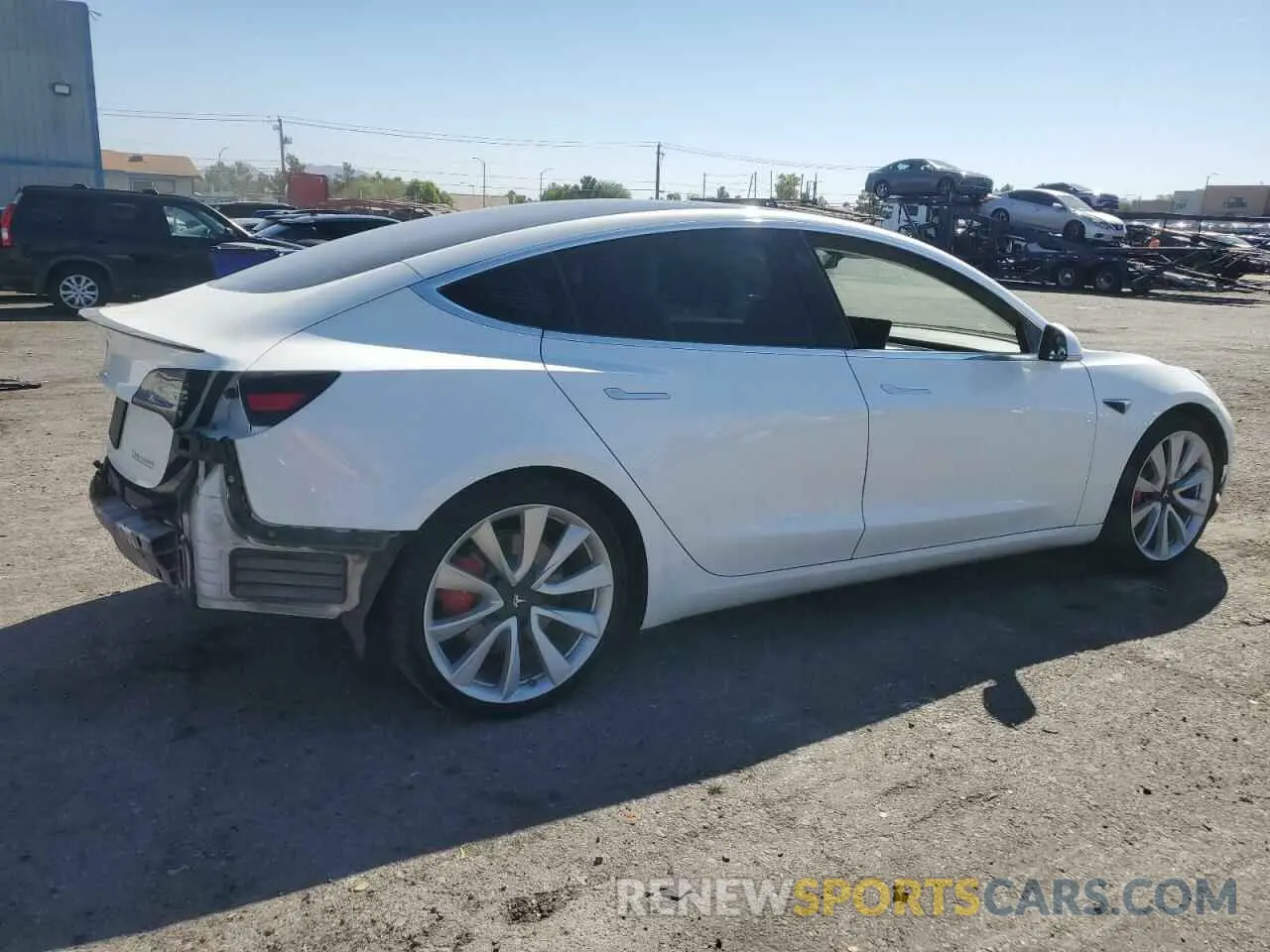 3 Photograph of a damaged car 5YJ3E1EB6KF454997 TESLA MODEL 3 2019