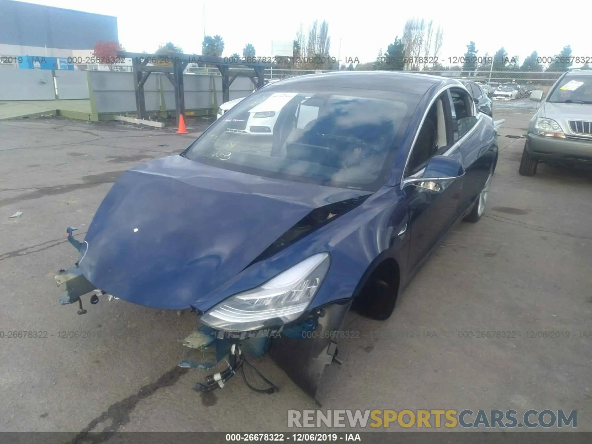 2 Photograph of a damaged car 5YJ3E1EB6KF519959 TESLA MODEL 3 2019
