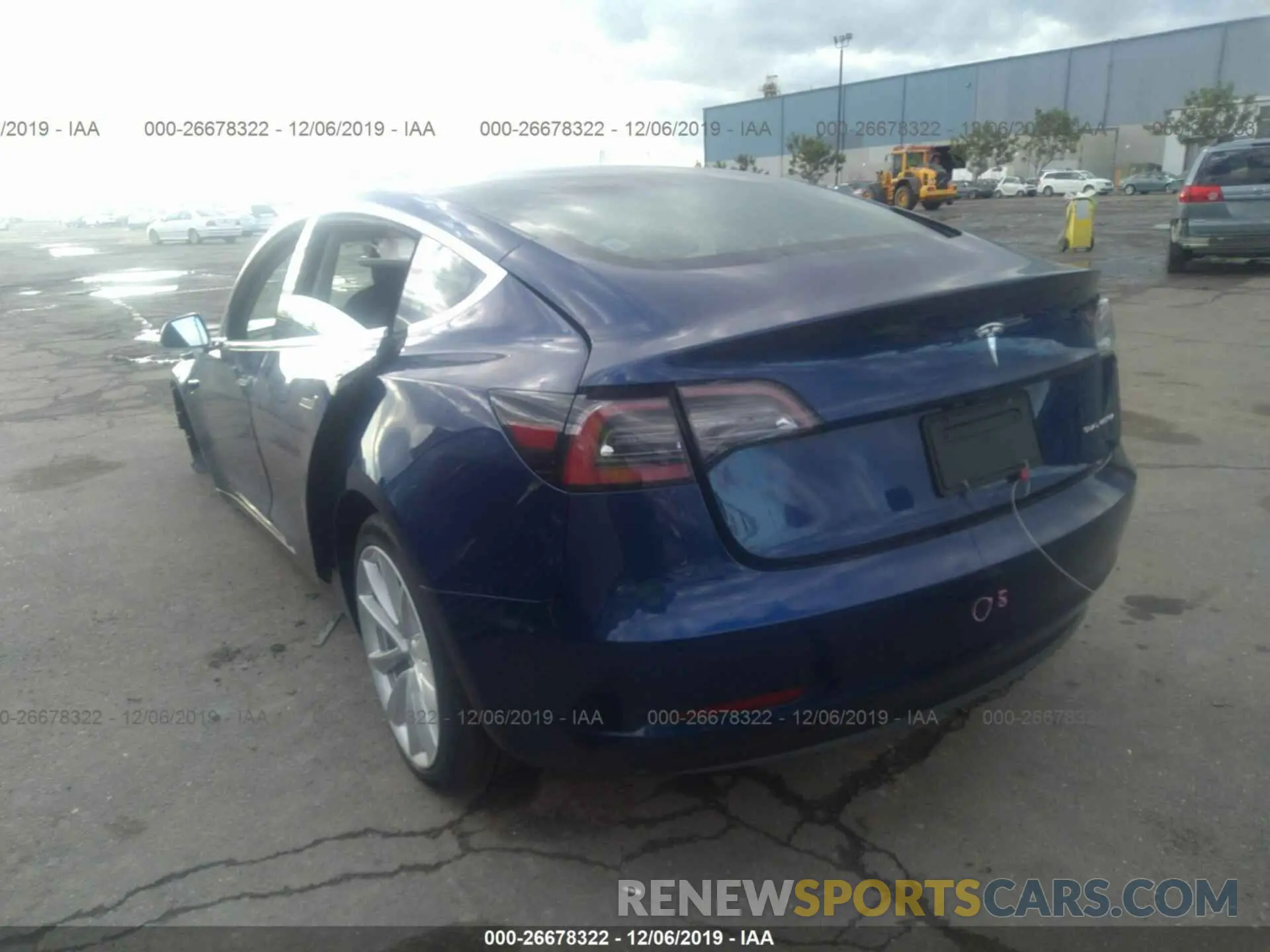 3 Photograph of a damaged car 5YJ3E1EB6KF519959 TESLA MODEL 3 2019