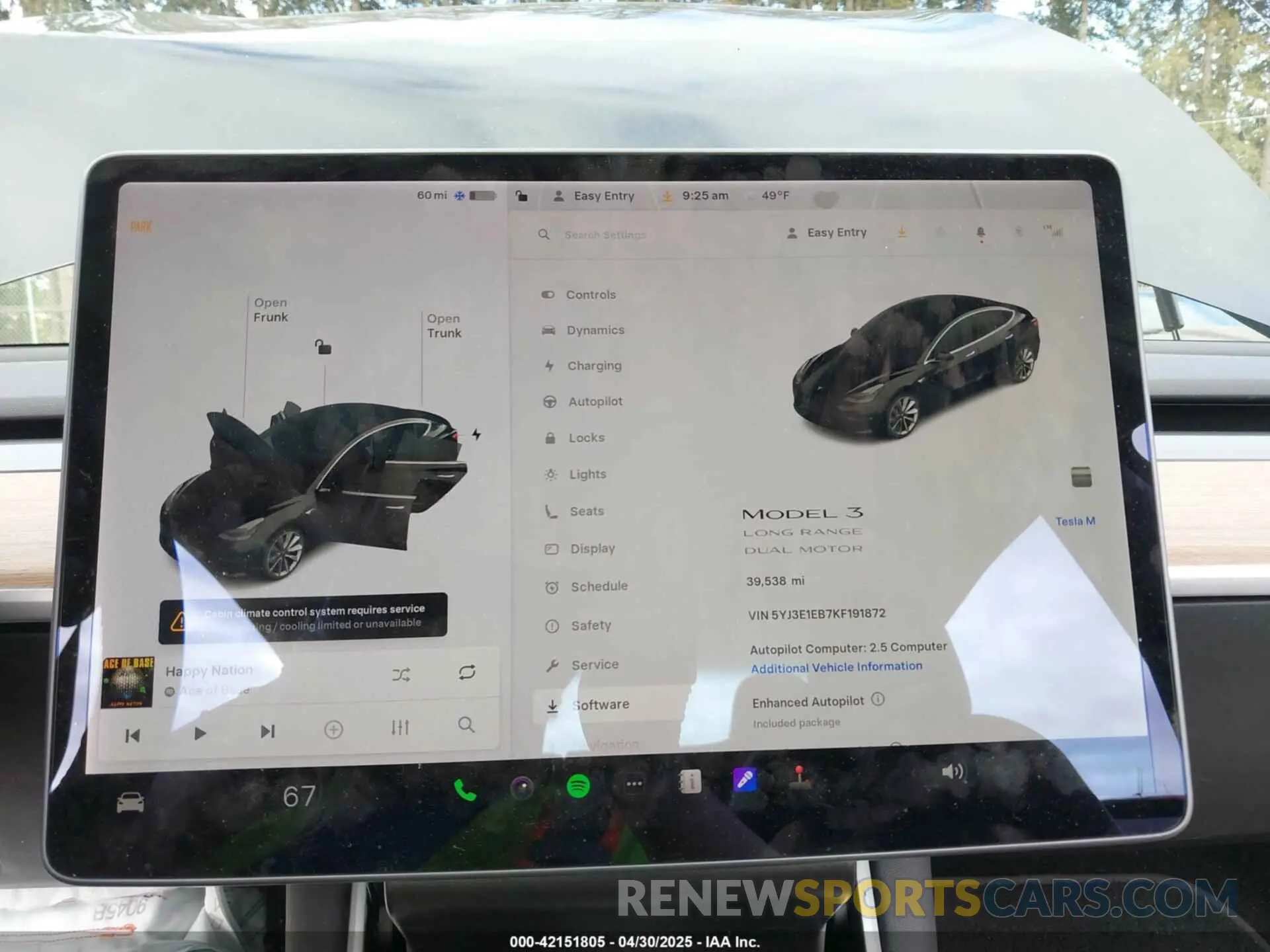 7 Фотография поврежденного автомобиля 5YJ3E1EB7KF191872 TESLA MODEL 3 2019