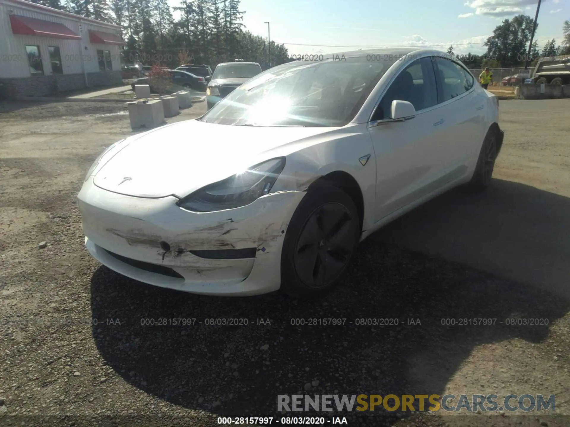 2 Photograph of a damaged car 5YJ3E1EB7KF361602 TESLA MODEL 3 2019