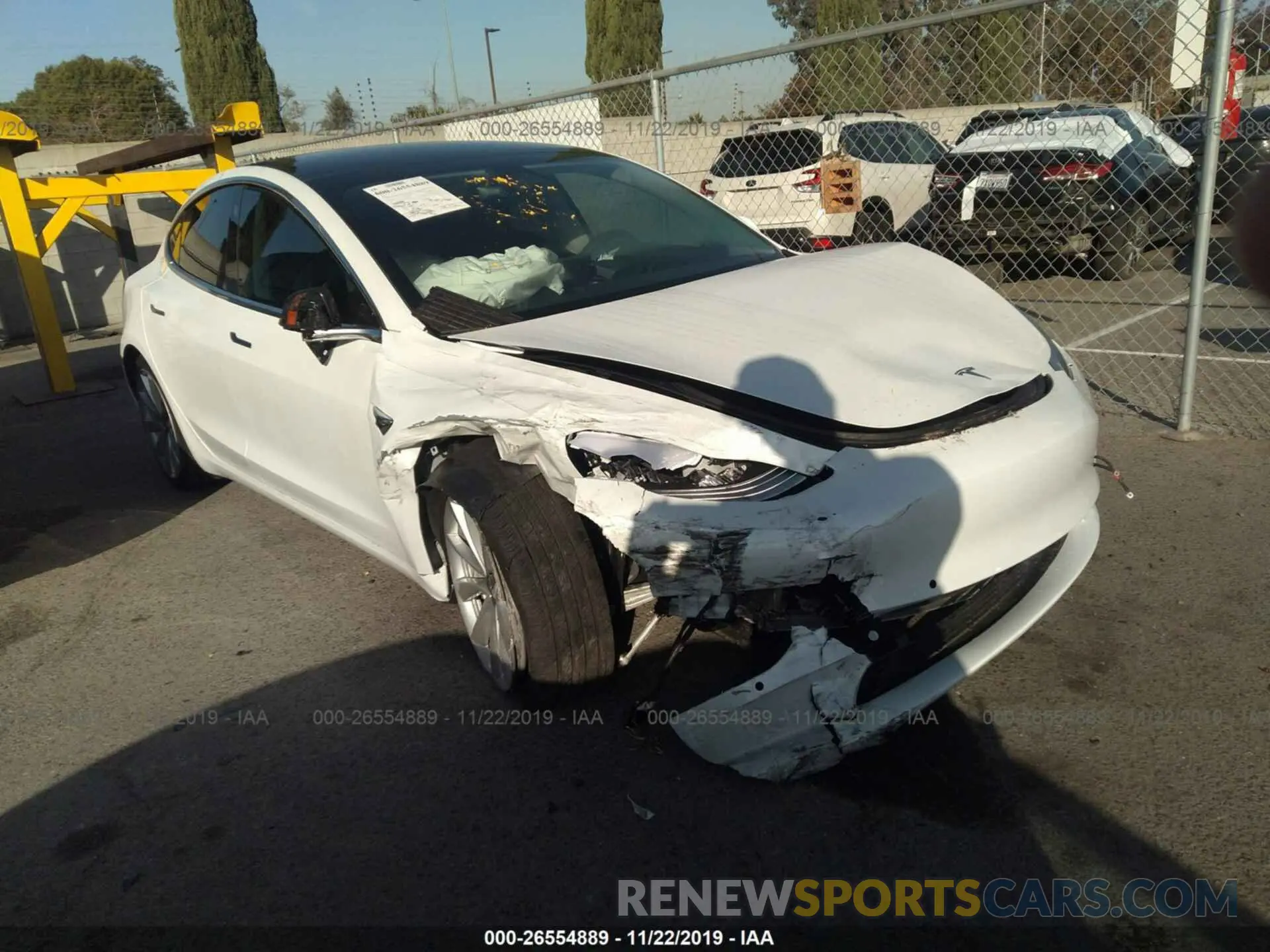 1 Photograph of a damaged car 5YJ3E1EB7KF390422 TESLA MODEL 3 2019