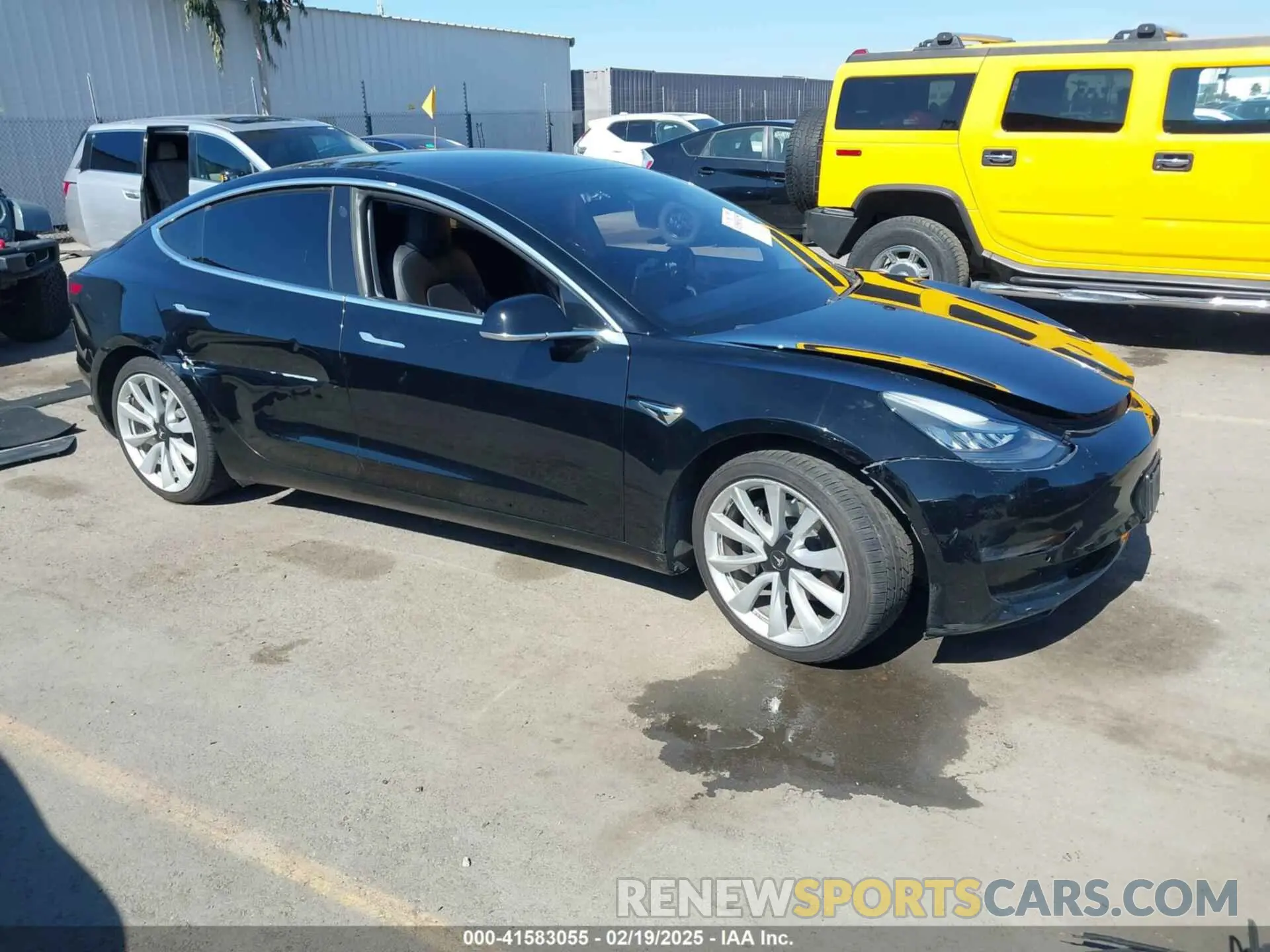 1 Photograph of a damaged car 5YJ3E1EB7KF433608 TESLA MODEL 3 2019