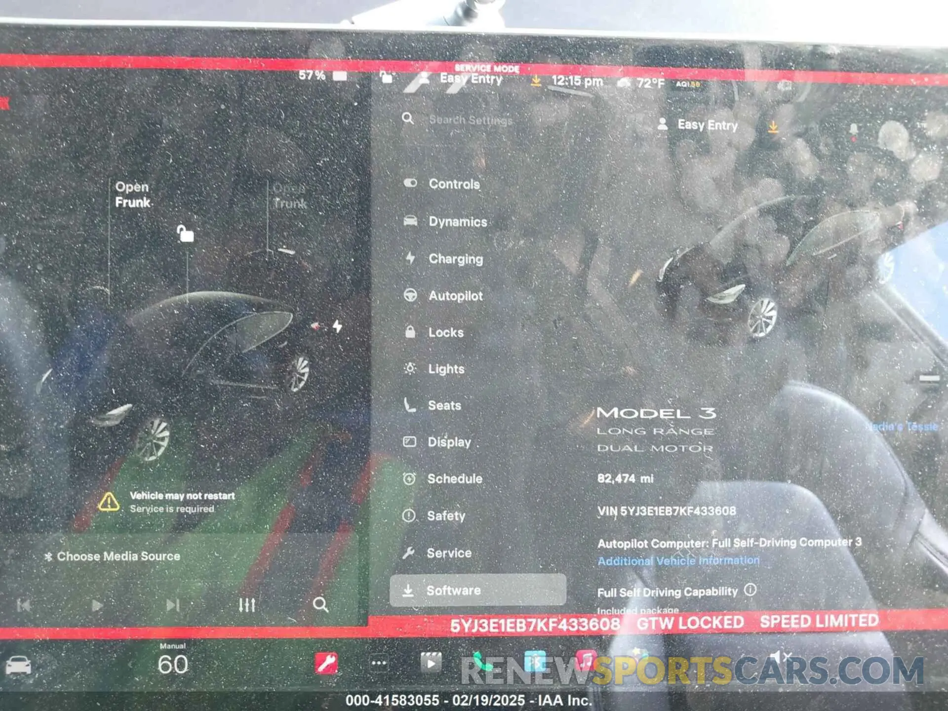 7 Photograph of a damaged car 5YJ3E1EB7KF433608 TESLA MODEL 3 2019