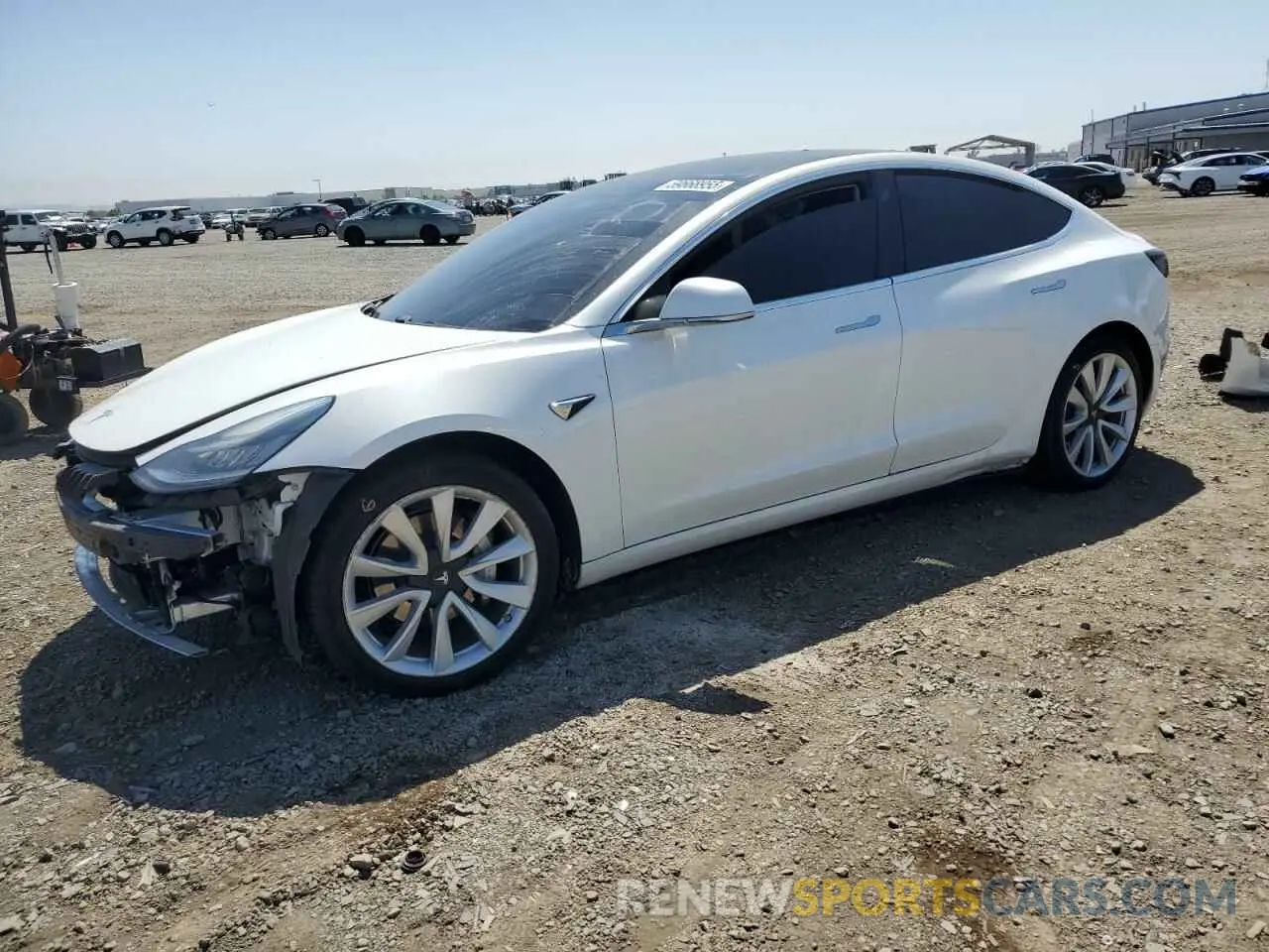 1 Photograph of a damaged car 5YJ3E1EB7KF434113 TESLA MODEL 3 2019