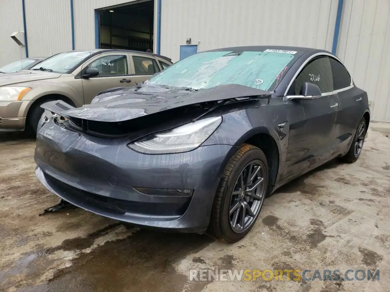 2 Photograph of a damaged car 5YJ3E1EB7KF520764 TESLA MODEL 3 2019