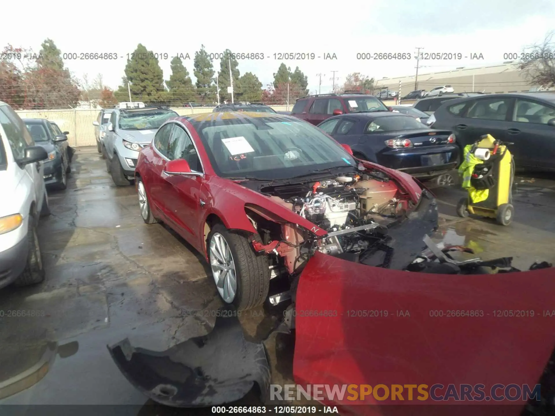 1 Photograph of a damaged car 5YJ3E1EB8KF192125 TESLA MODEL 3 2019
