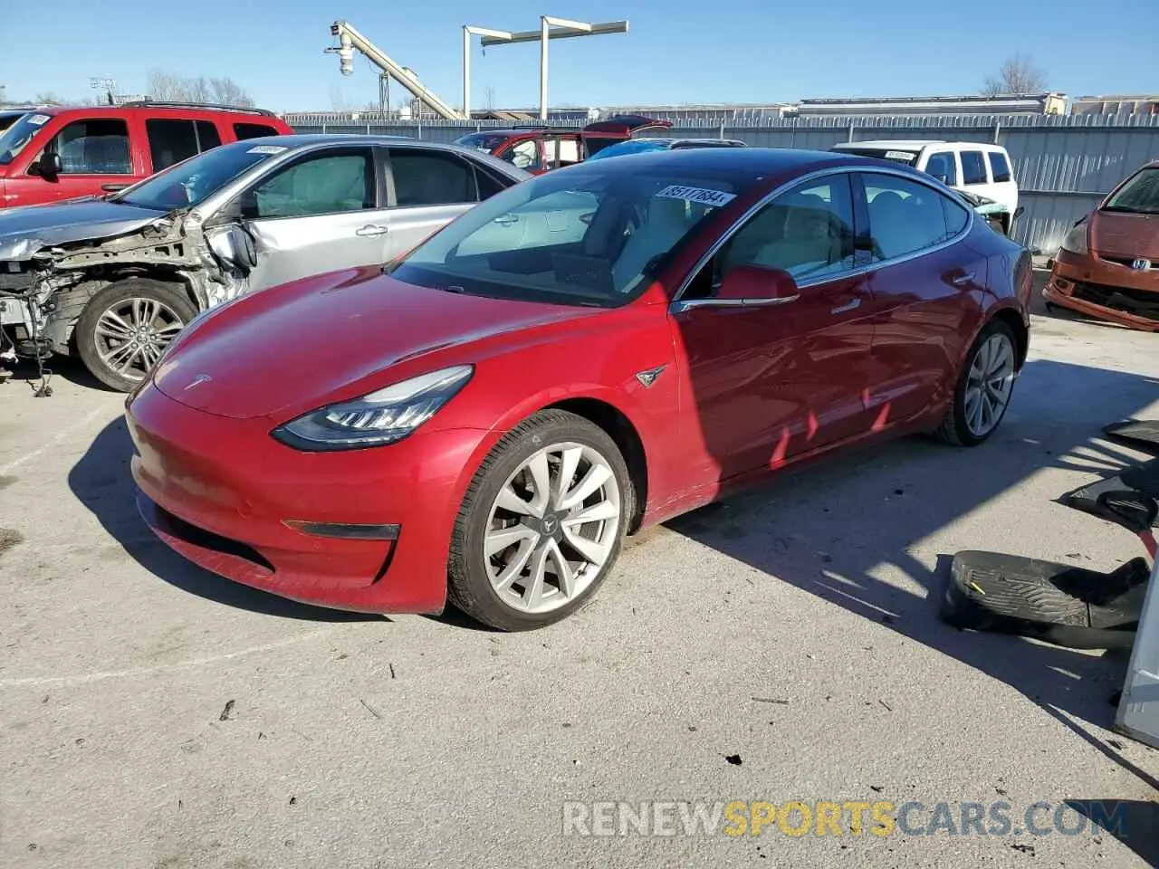 1 Фотография поврежденного автомобиля 5YJ3E1EB8KF406885 TESLA MODEL 3 2019