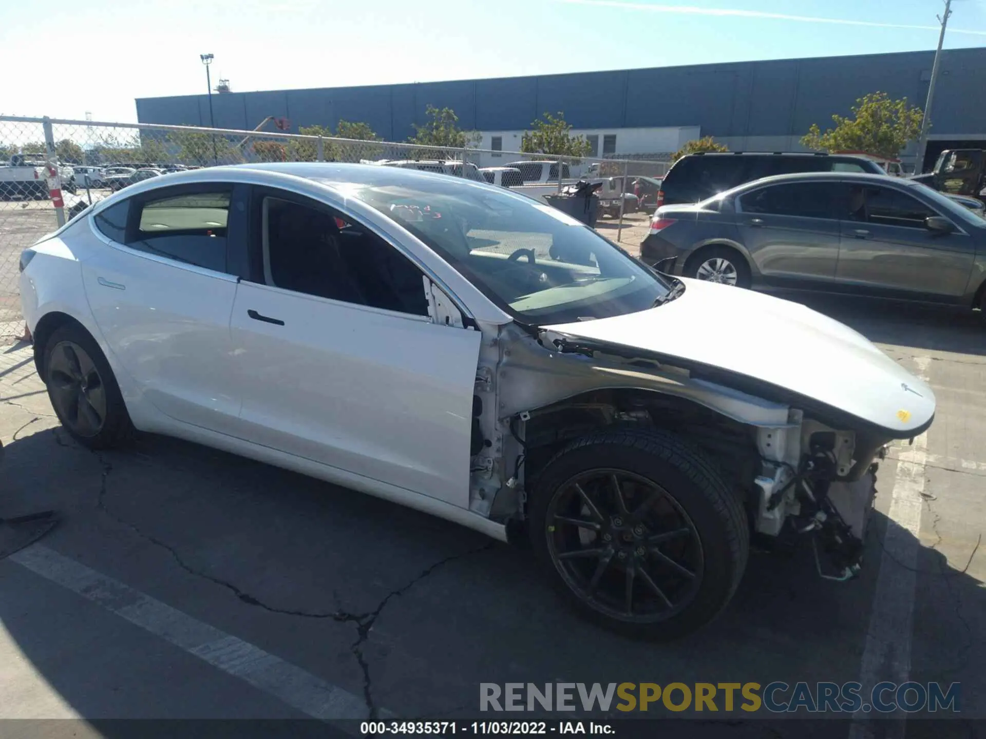 1 Photograph of a damaged car 5YJ3E1EB8KF433407 TESLA MODEL 3 2019
