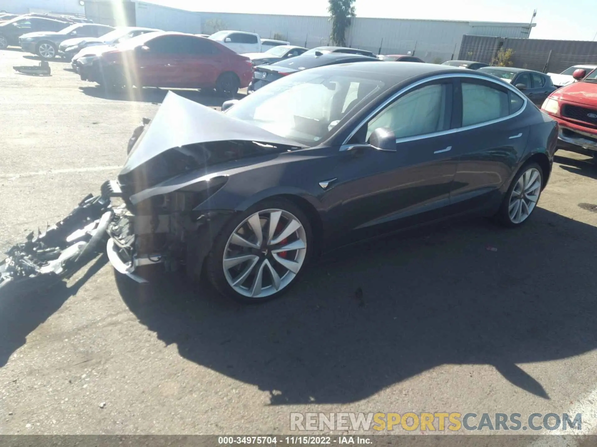 2 Photograph of a damaged car 5YJ3E1EB8KF454886 TESLA MODEL 3 2019