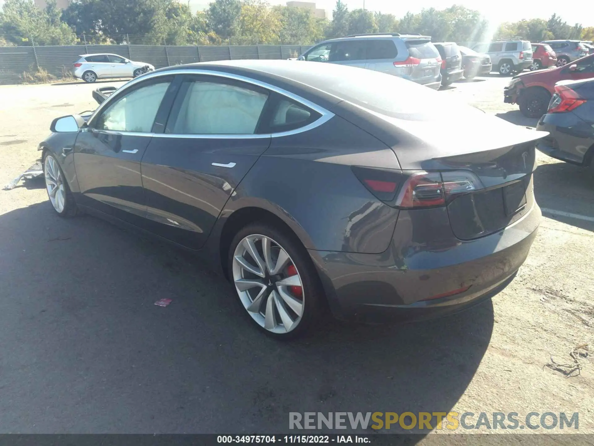 3 Photograph of a damaged car 5YJ3E1EB8KF454886 TESLA MODEL 3 2019
