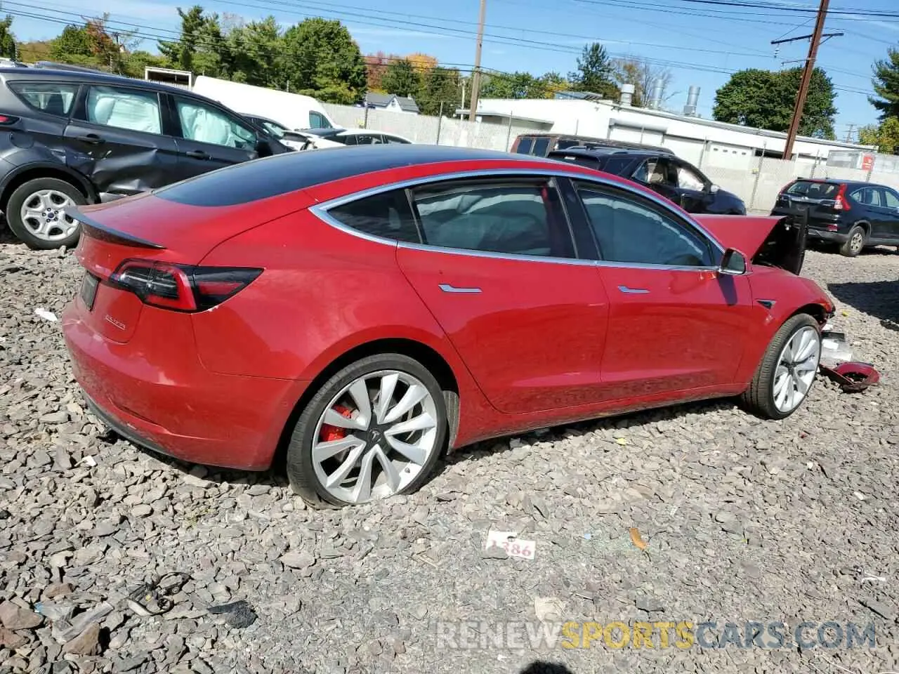 3 Photograph of a damaged car 5YJ3E1EB8KF454936 TESLA MODEL 3 2019
