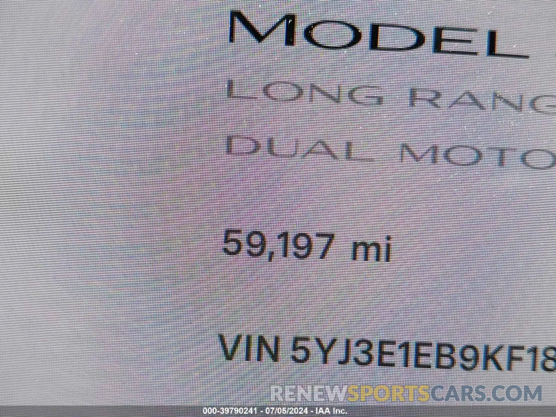 16 Photograph of a damaged car 5YJ3E1EB9KF189718 TESLA MODEL 3 2019