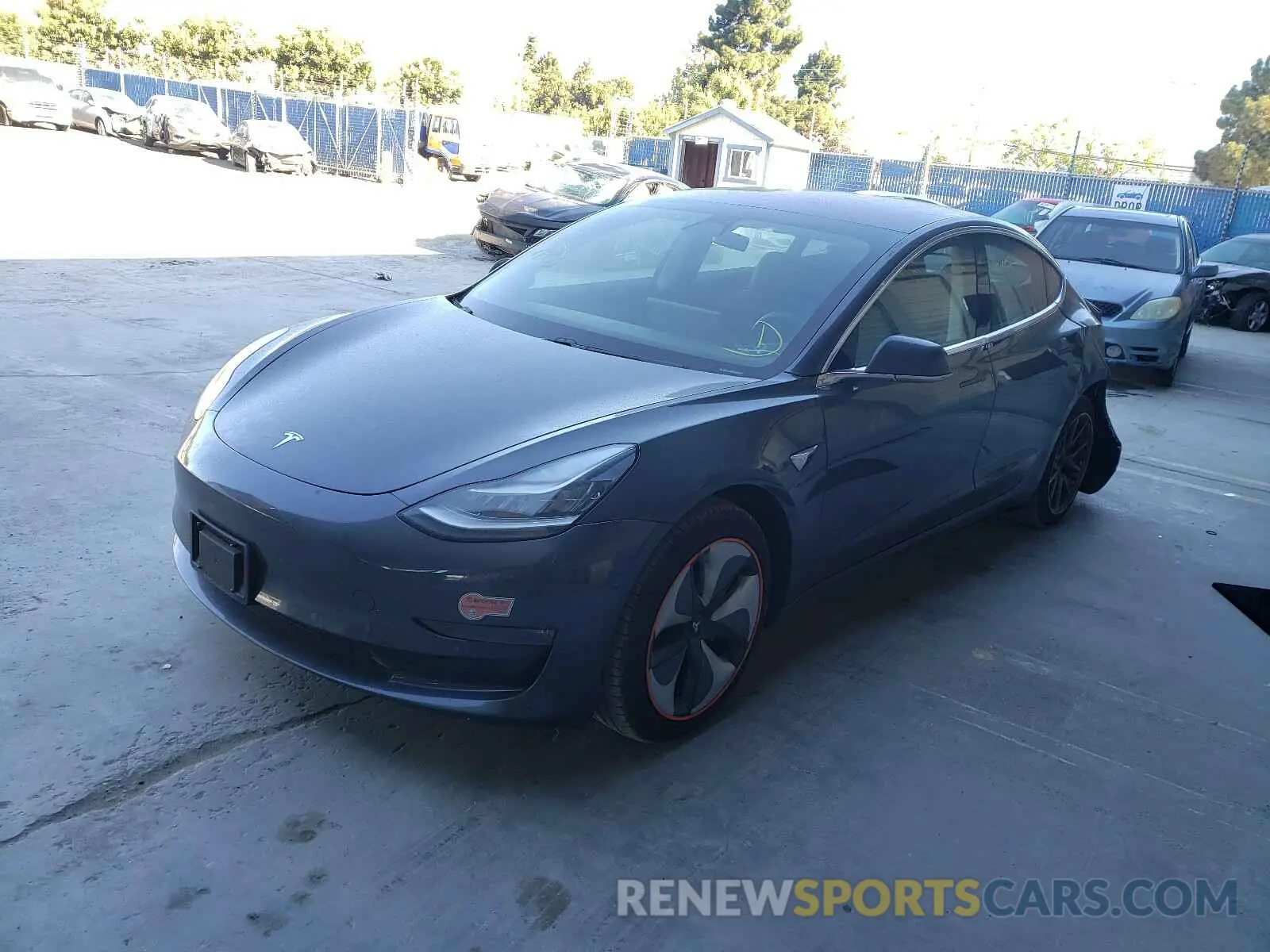 2 Photograph of a damaged car 5YJ3E1EB9KF191808 TESLA MODEL 3 2019