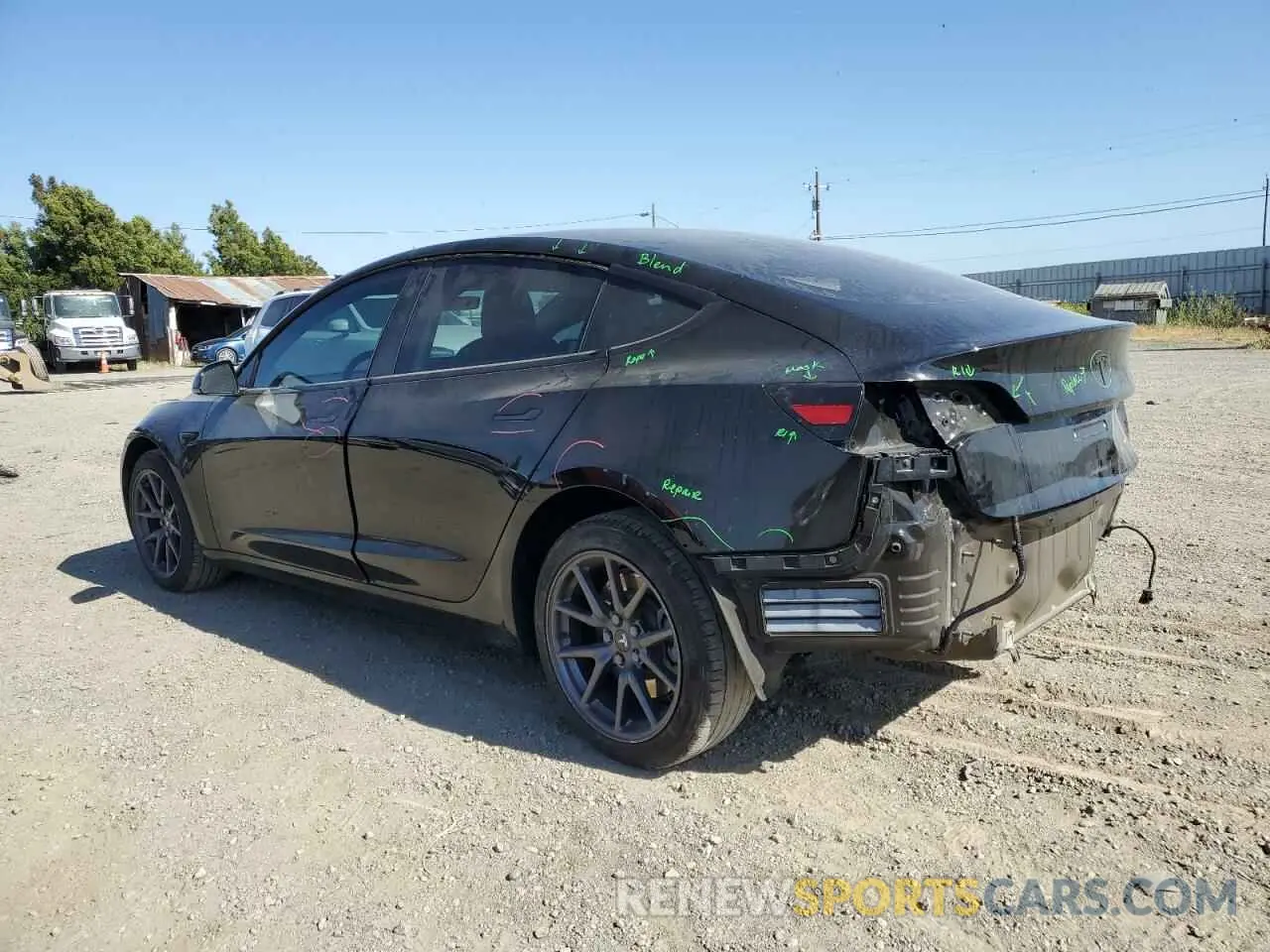 2 Photograph of a damaged car 5YJ3E1EB9KF209319 TESLA MODEL 3 2019