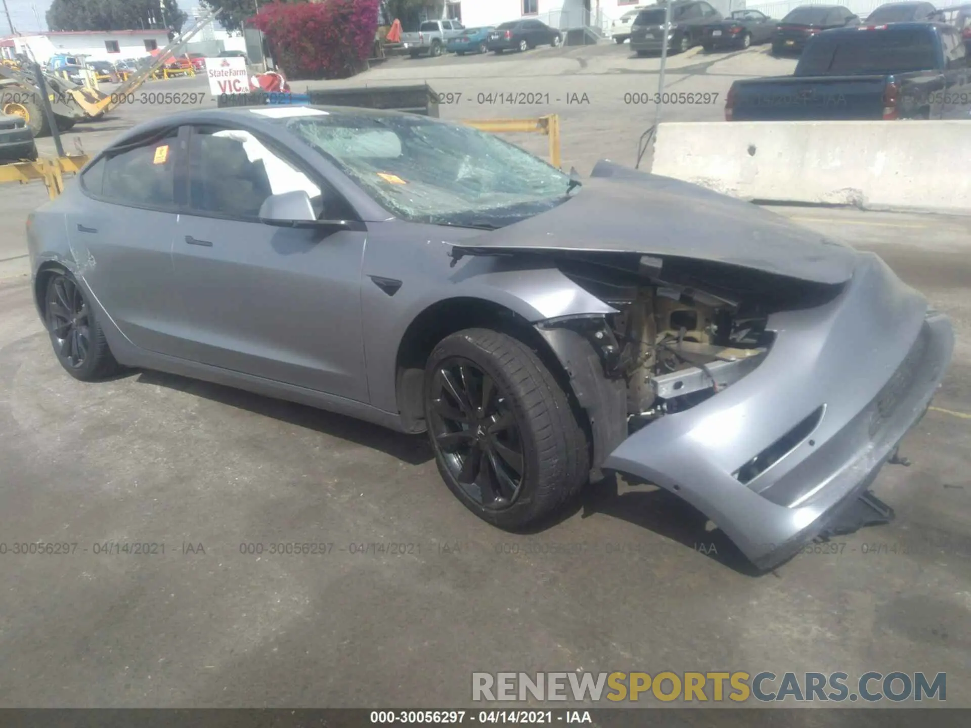 1 Photograph of a damaged car 5YJ3E1EB9KF213919 TESLA MODEL 3 2019