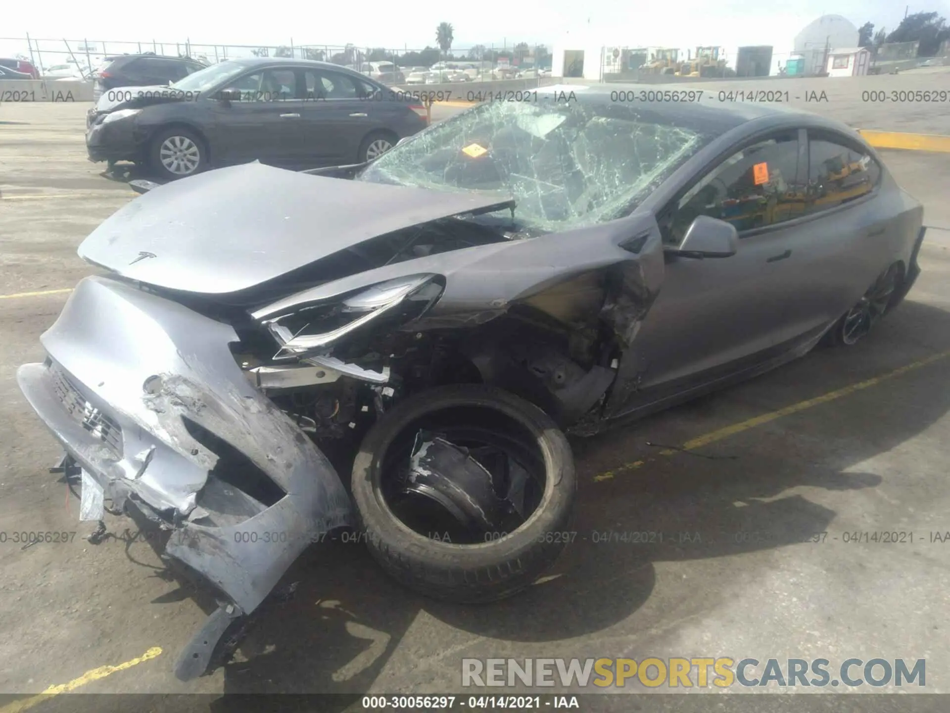 2 Photograph of a damaged car 5YJ3E1EB9KF213919 TESLA MODEL 3 2019