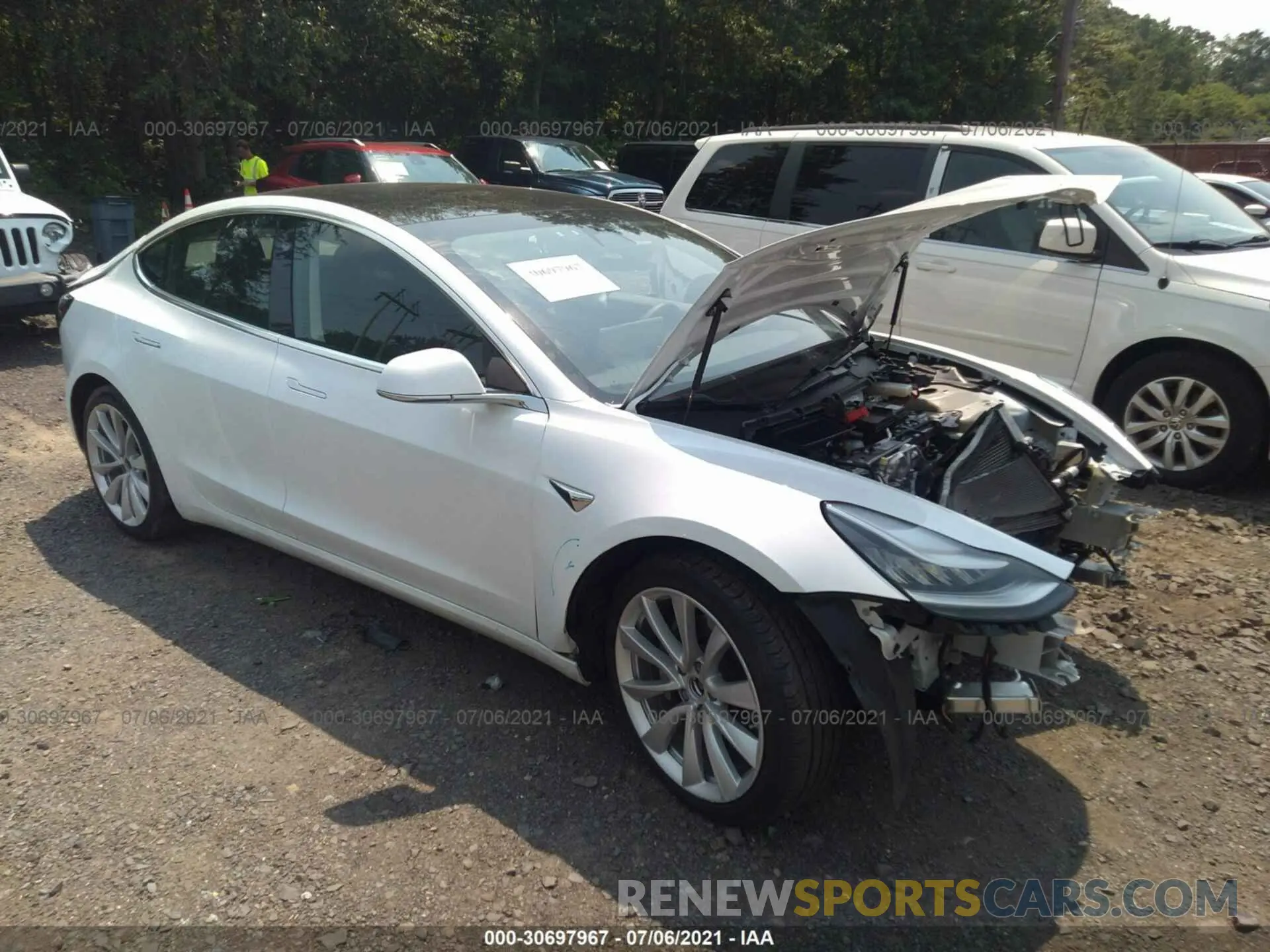 1 Photograph of a damaged car 5YJ3E1EB9KF365084 TESLA MODEL 3 2019