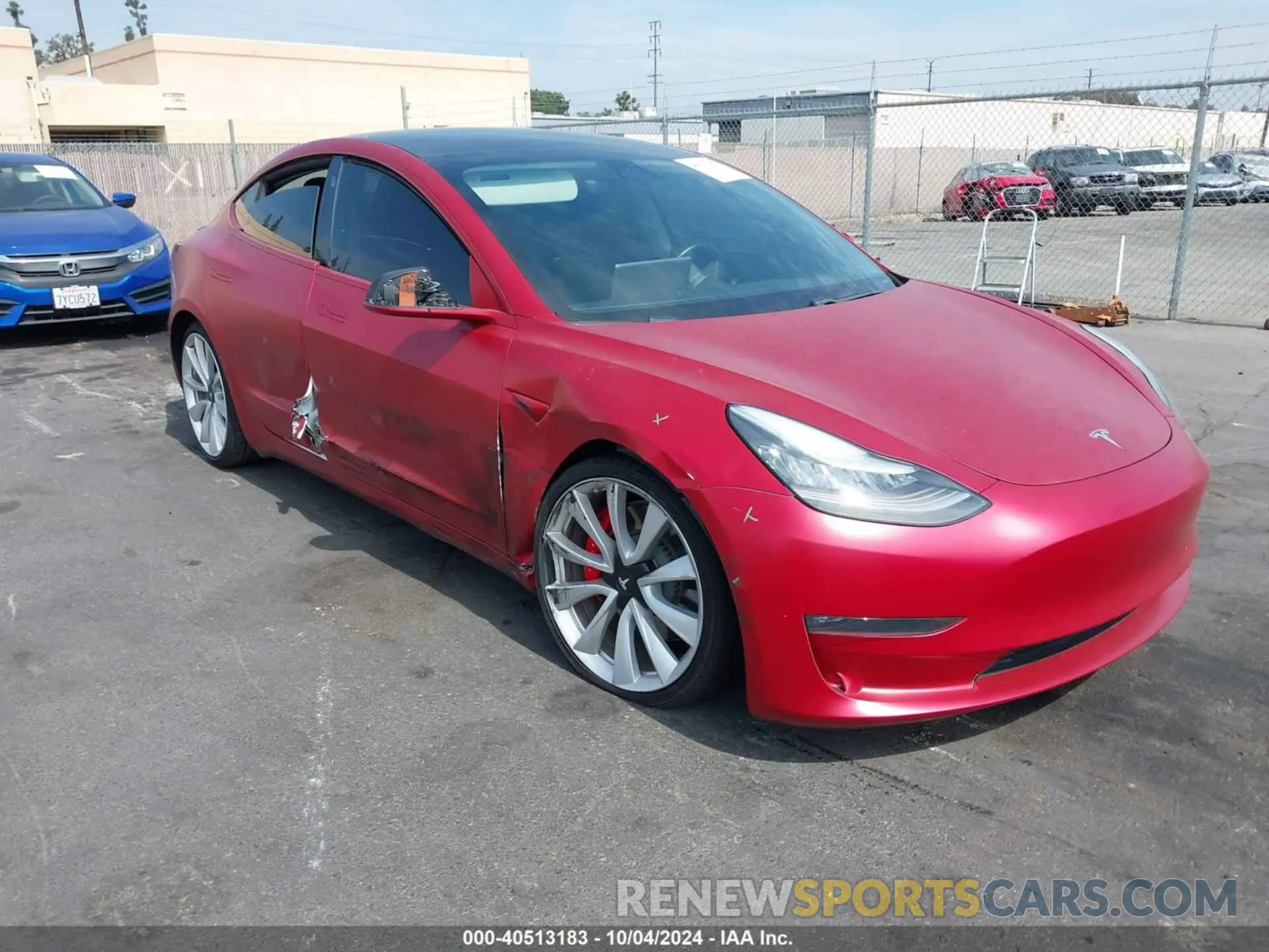 1 Photograph of a damaged car 5YJ3E1EB9KF413635 TESLA MODEL 3 2019