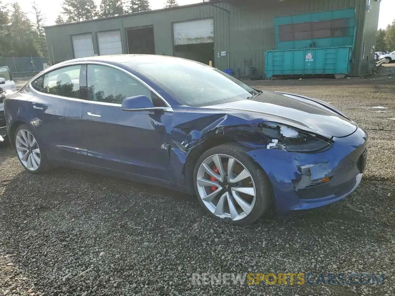 4 Photograph of a damaged car 5YJ3E1EB9KF422013 TESLA MODEL 3 2019