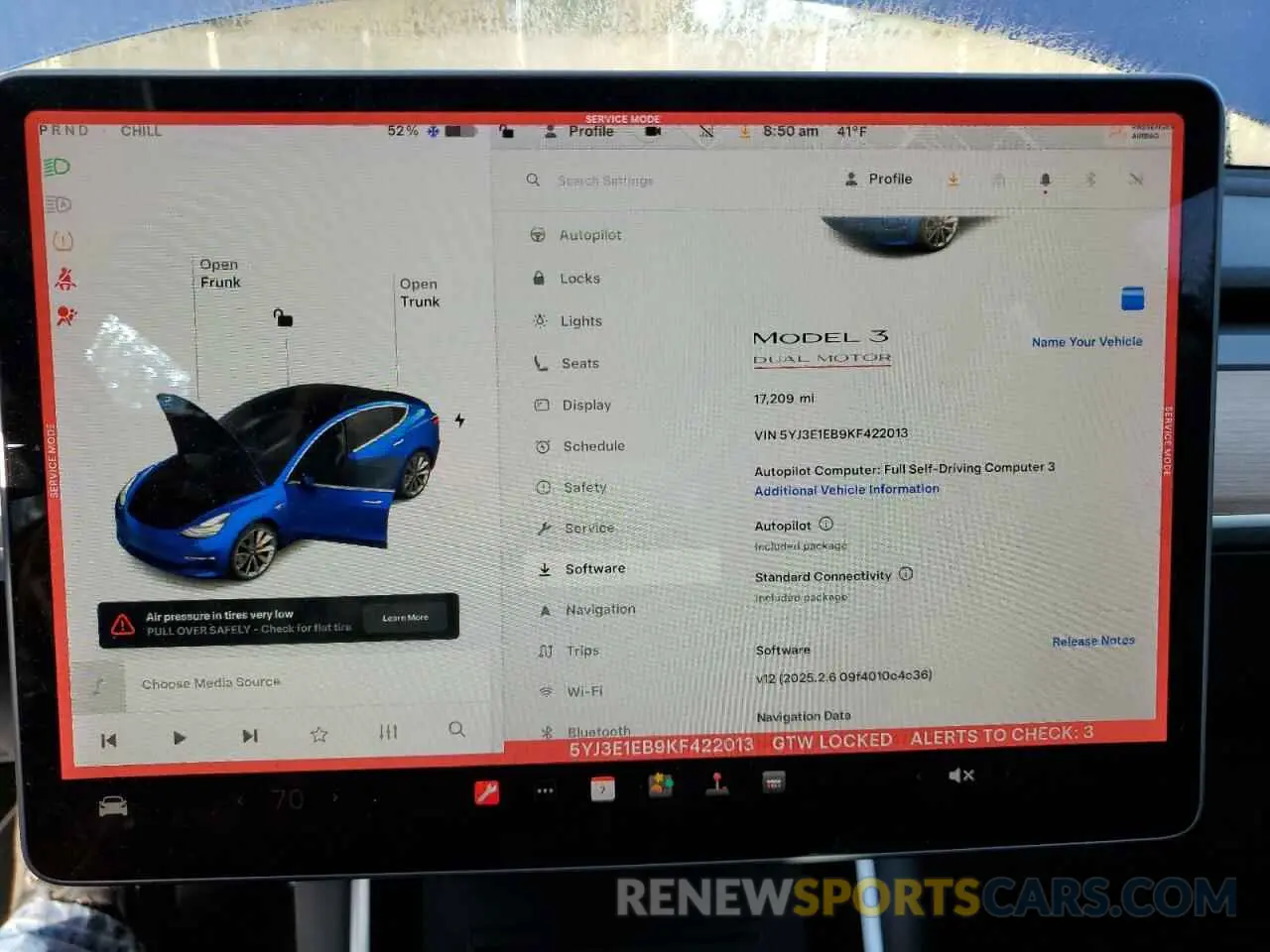 9 Photograph of a damaged car 5YJ3E1EB9KF422013 TESLA MODEL 3 2019