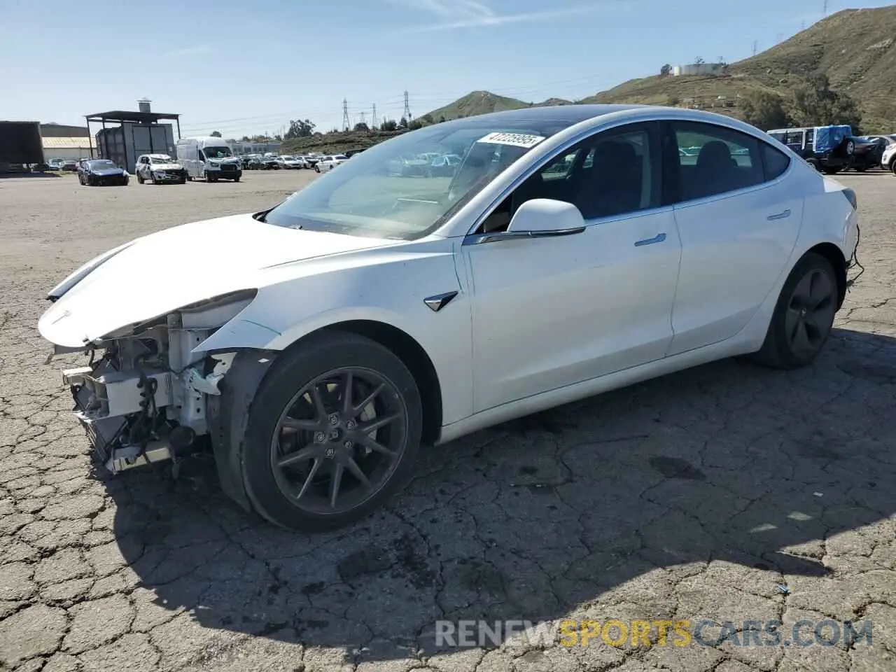 1 Photograph of a damaged car 5YJ3E1EB9KF436963 TESLA MODEL 3 2019