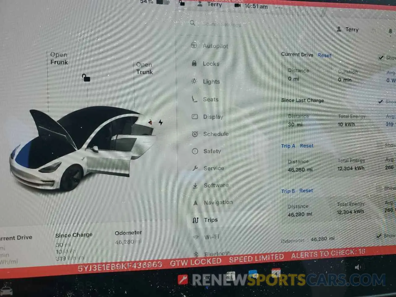 9 Photograph of a damaged car 5YJ3E1EB9KF436963 TESLA MODEL 3 2019
