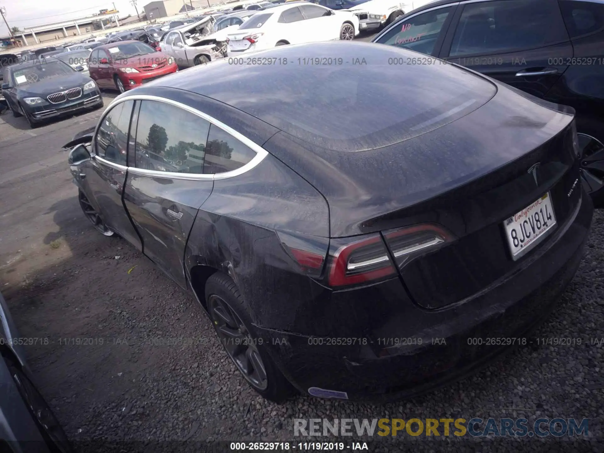 3 Photograph of a damaged car 5YJ3E1EBXKF191123 TESLA MODEL 3 2019