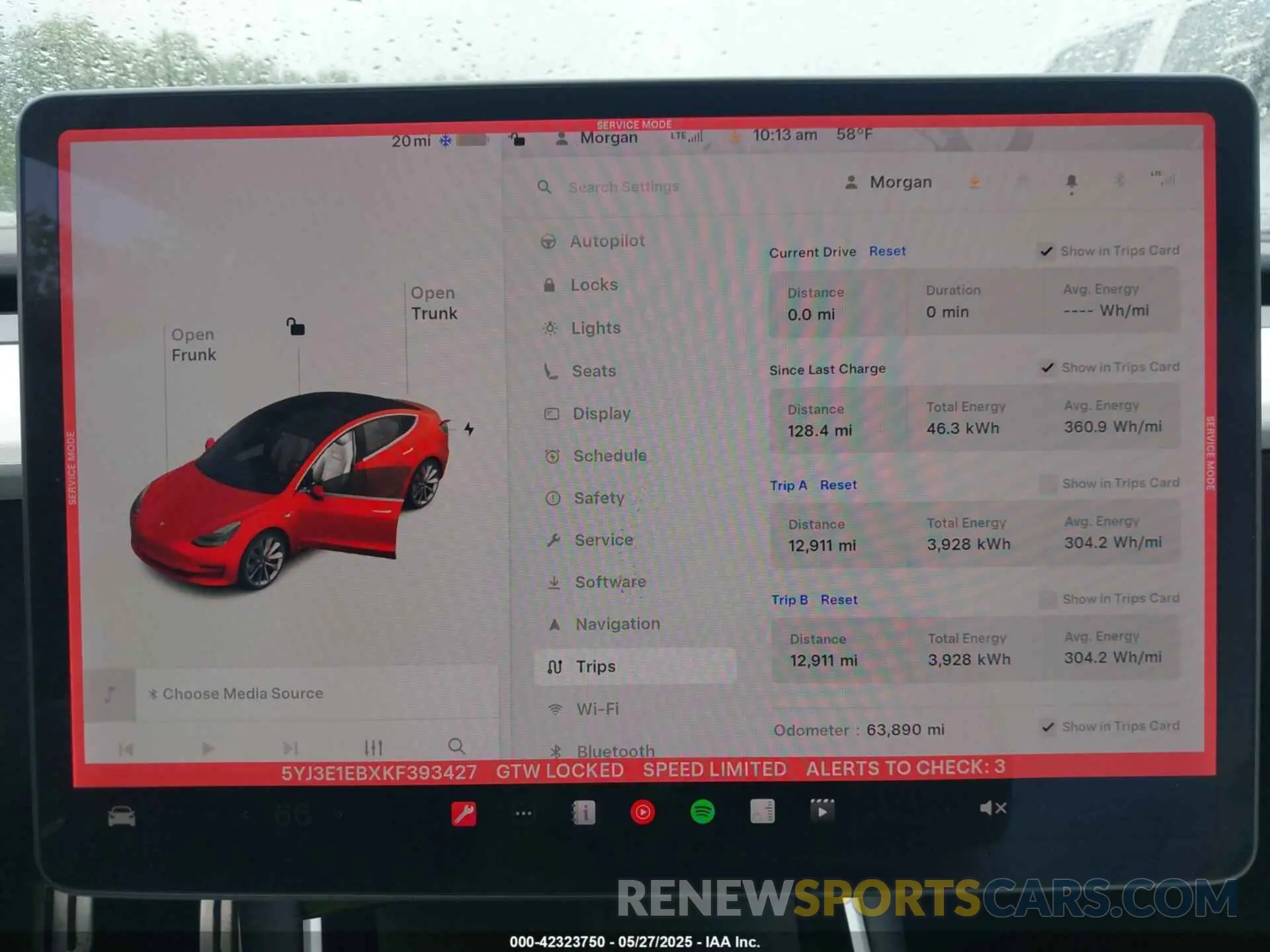 7 Photograph of a damaged car 5YJ3E1EBXKF393427 TESLA MODEL 3 2019