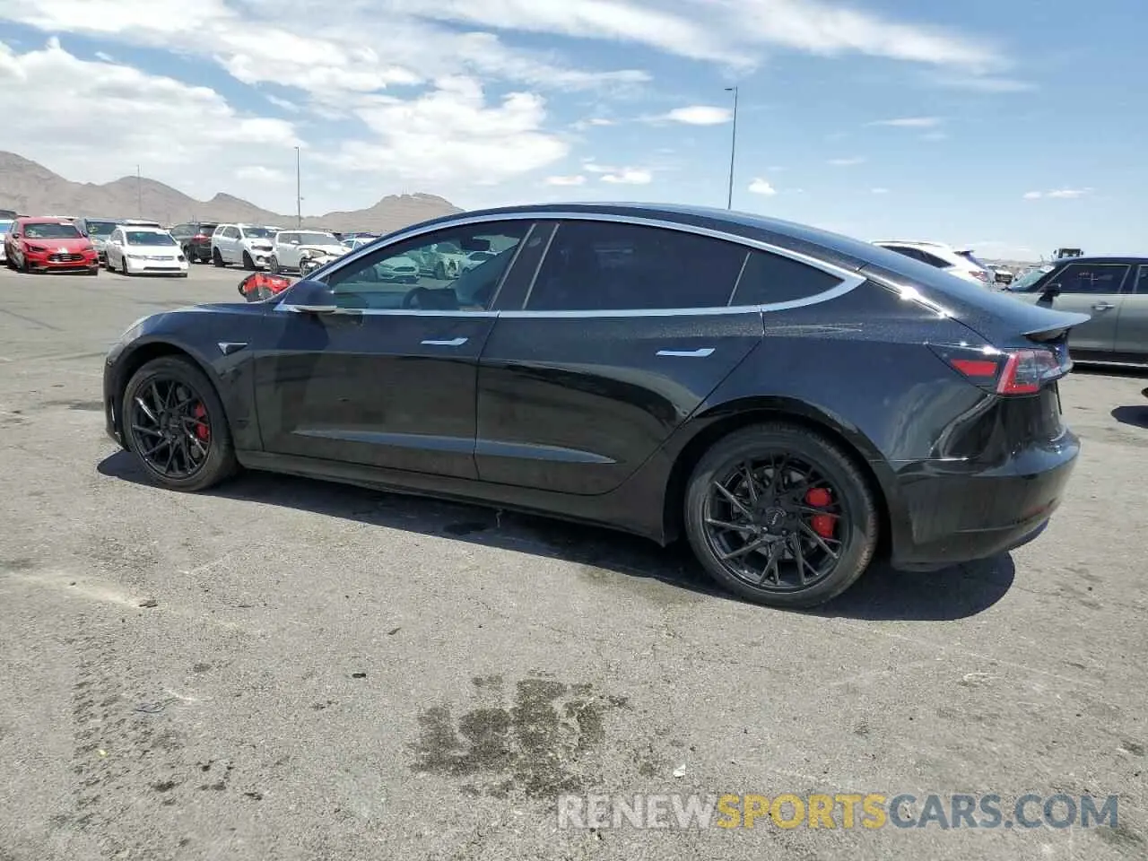 2 Photograph of a damaged car 5YJ3E1EBXKF413434 TESLA MODEL 3 2019