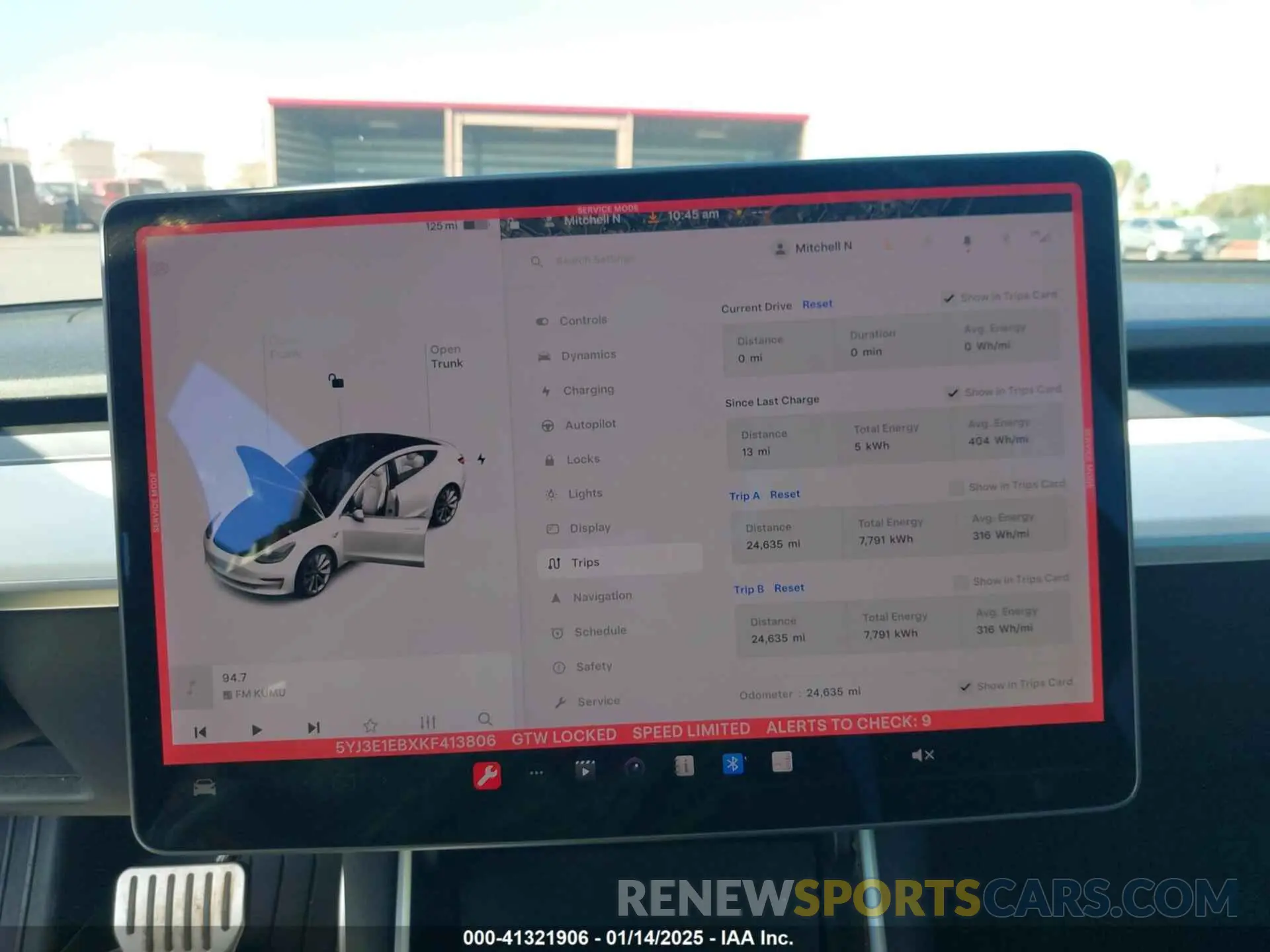 19 Photograph of a damaged car 5YJ3E1EBXKF413806 TESLA MODEL 3 2019