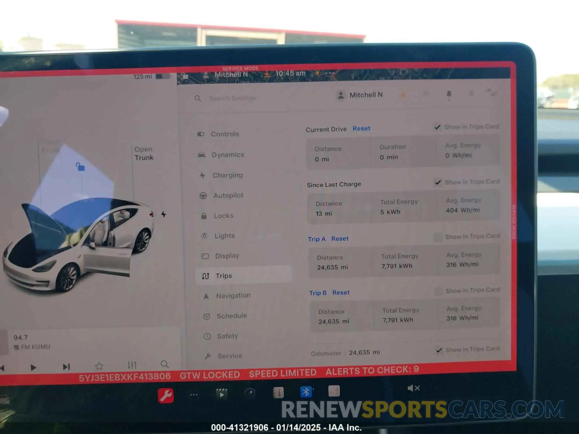 7 Photograph of a damaged car 5YJ3E1EBXKF413806 TESLA MODEL 3 2019