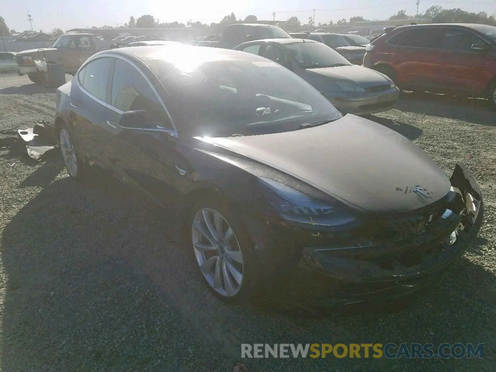1 Photograph of a damaged car 5YJ3E1EBXKF425647 TESLA MODEL 3 2019