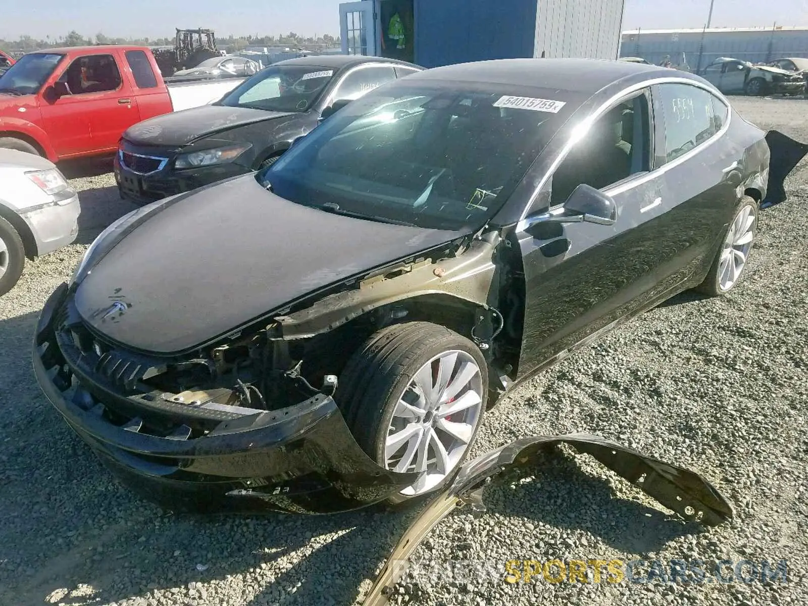 2 Photograph of a damaged car 5YJ3E1EBXKF425647 TESLA MODEL 3 2019