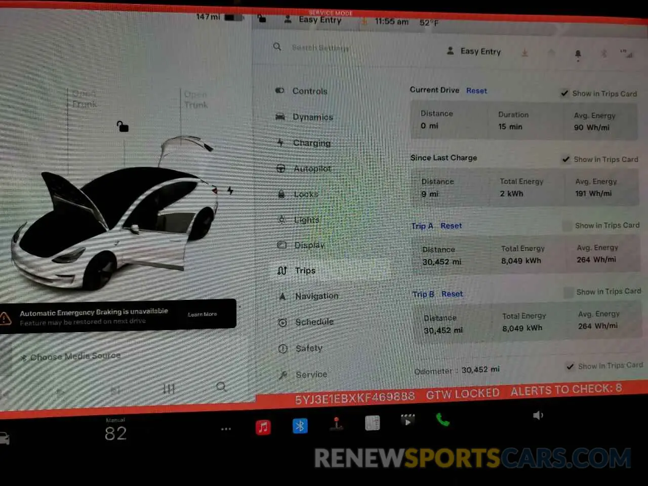 9 Photograph of a damaged car 5YJ3E1EBXKF469888 TESLA MODEL 3 2019