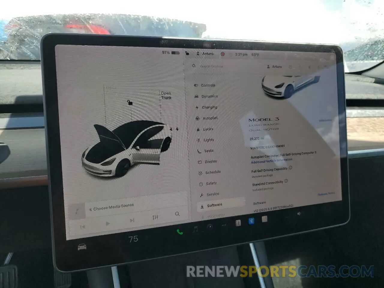 9 Фотография поврежденного автомобиля 5YJ3E1EBXKF494161 TESLA MODEL 3 2019