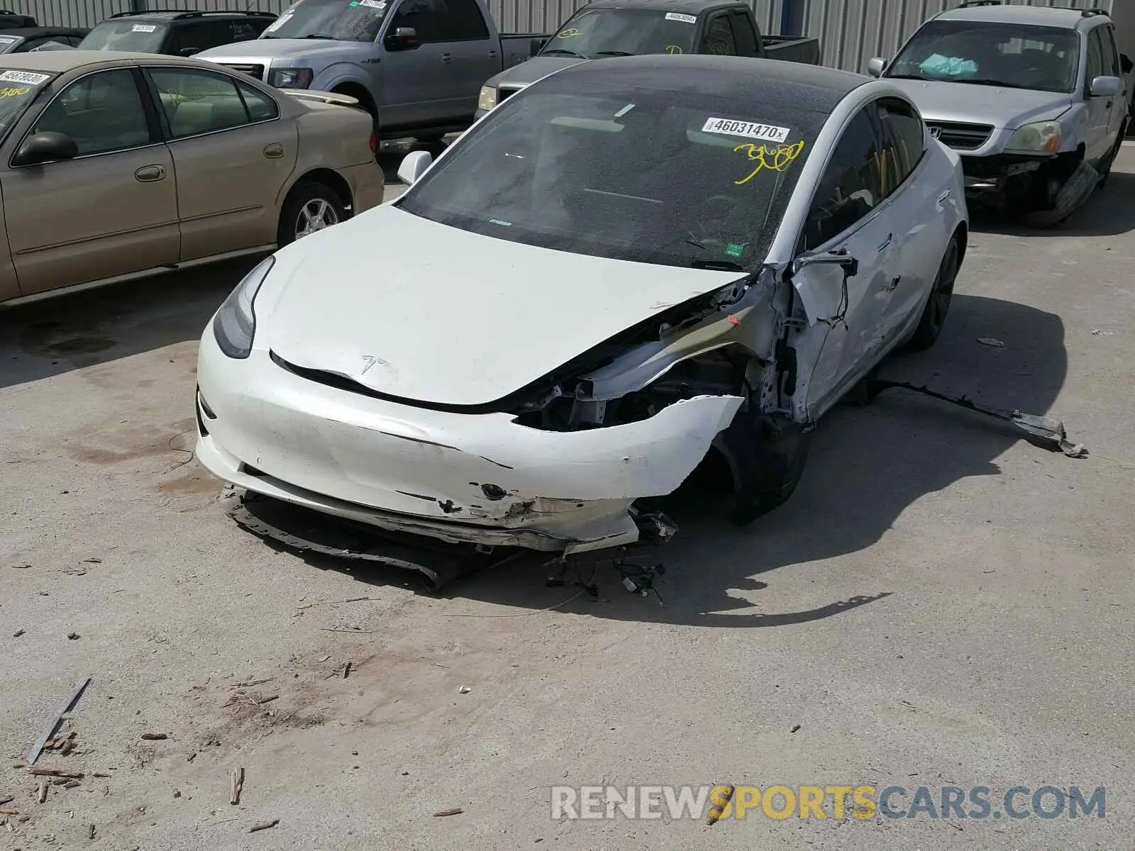 2 Photograph of a damaged car 5YJ3E1EA0LF626983 TESLA MODEL 3 2020