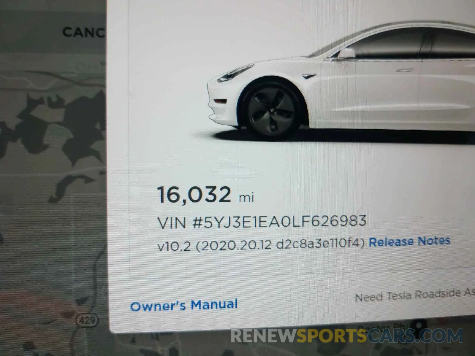 8 Photograph of a damaged car 5YJ3E1EA0LF626983 TESLA MODEL 3 2020