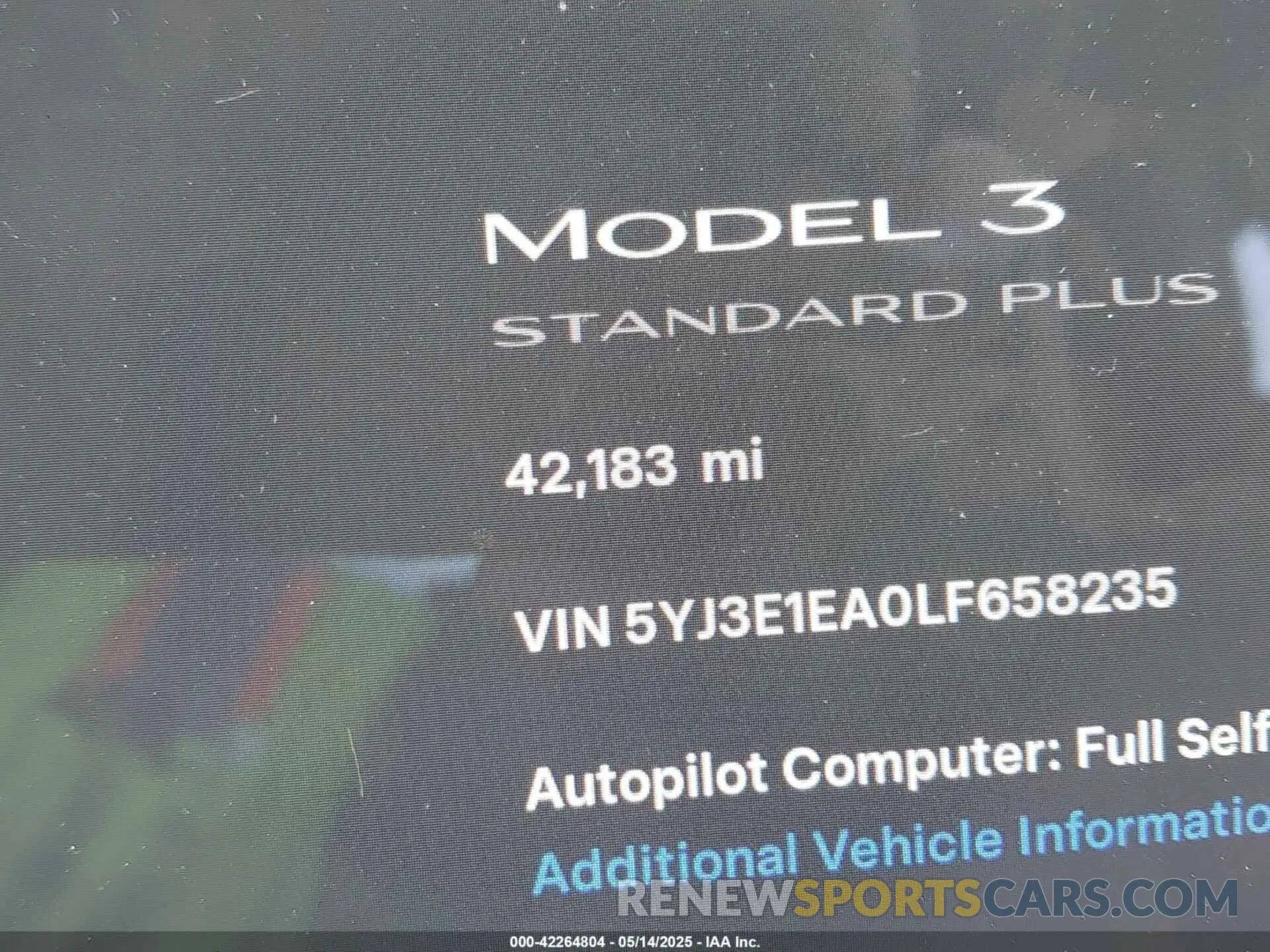 12 Фотография поврежденного автомобиля 5YJ3E1EA0LF658235 TESLA MODEL 3 2020