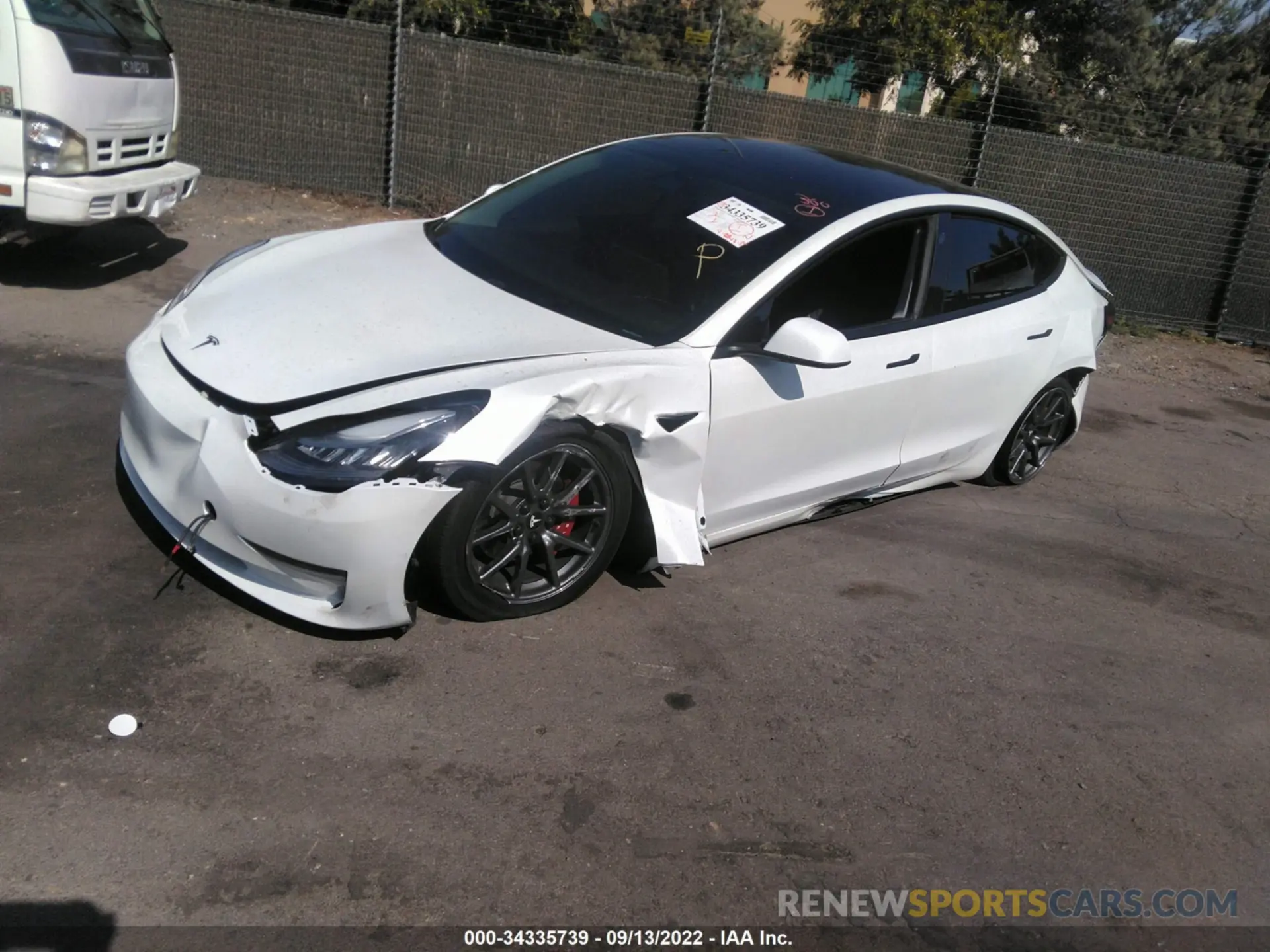 2 Photograph of a damaged car 5YJ3E1EA0LF659272 TESLA MODEL 3 2020
